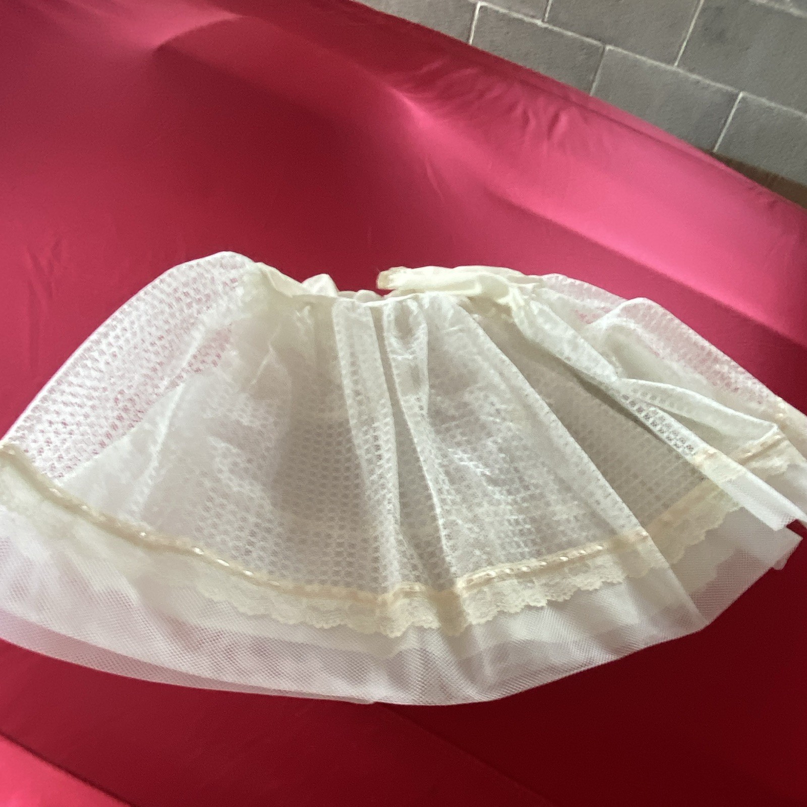 Vintage 1960s Preteen Petticoat Slip, White, Preteen Size 12