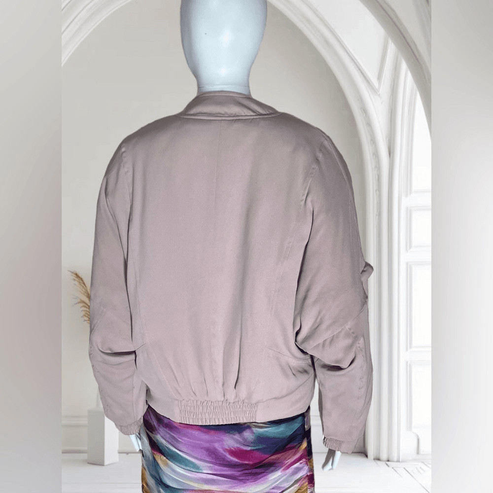 Anthropologie Kimchi Blue Pink Map or Solid Oversized Reversible Jacket