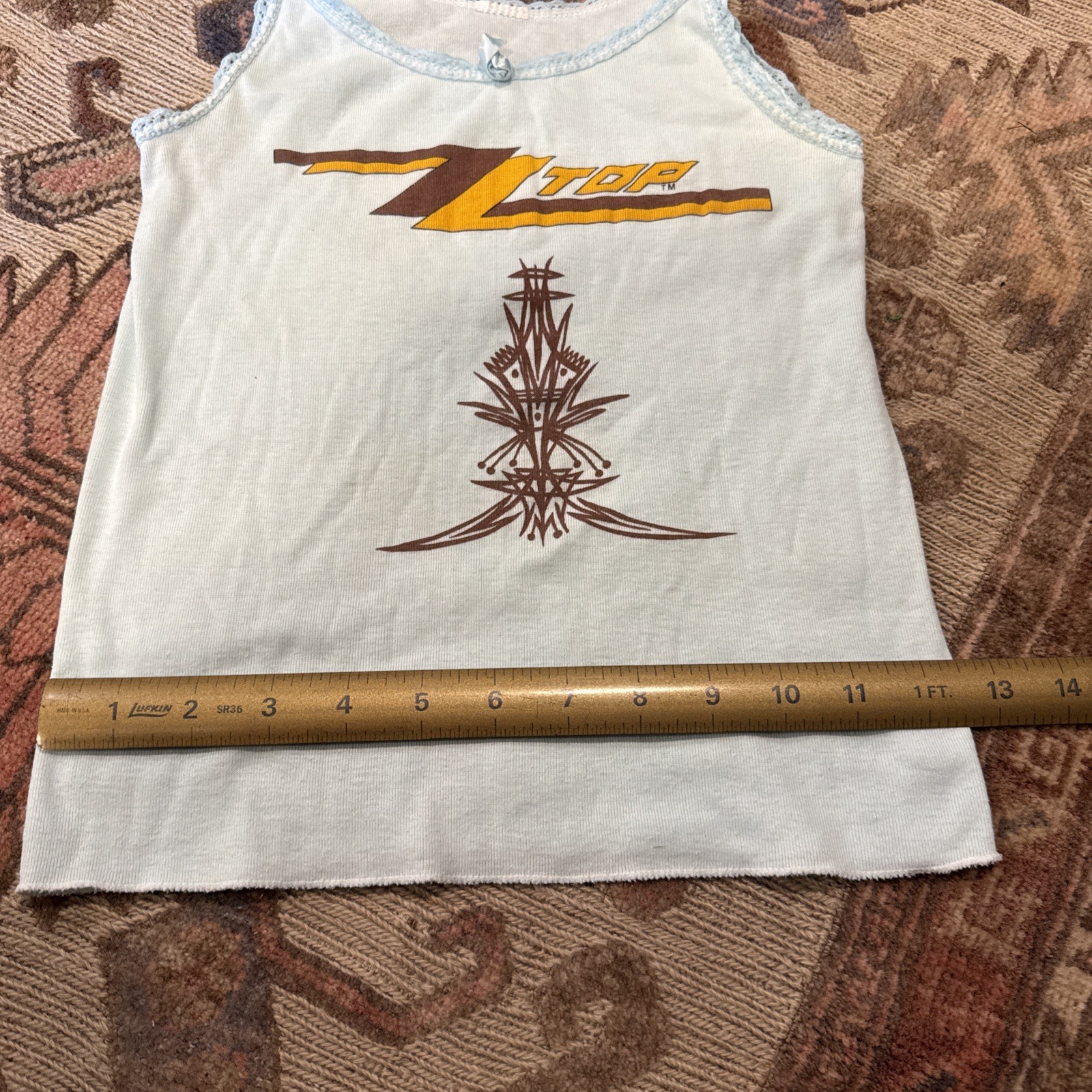 Vintage 1980S ZZ Top concert, tank top shirt XS -S give me all your loving Rare