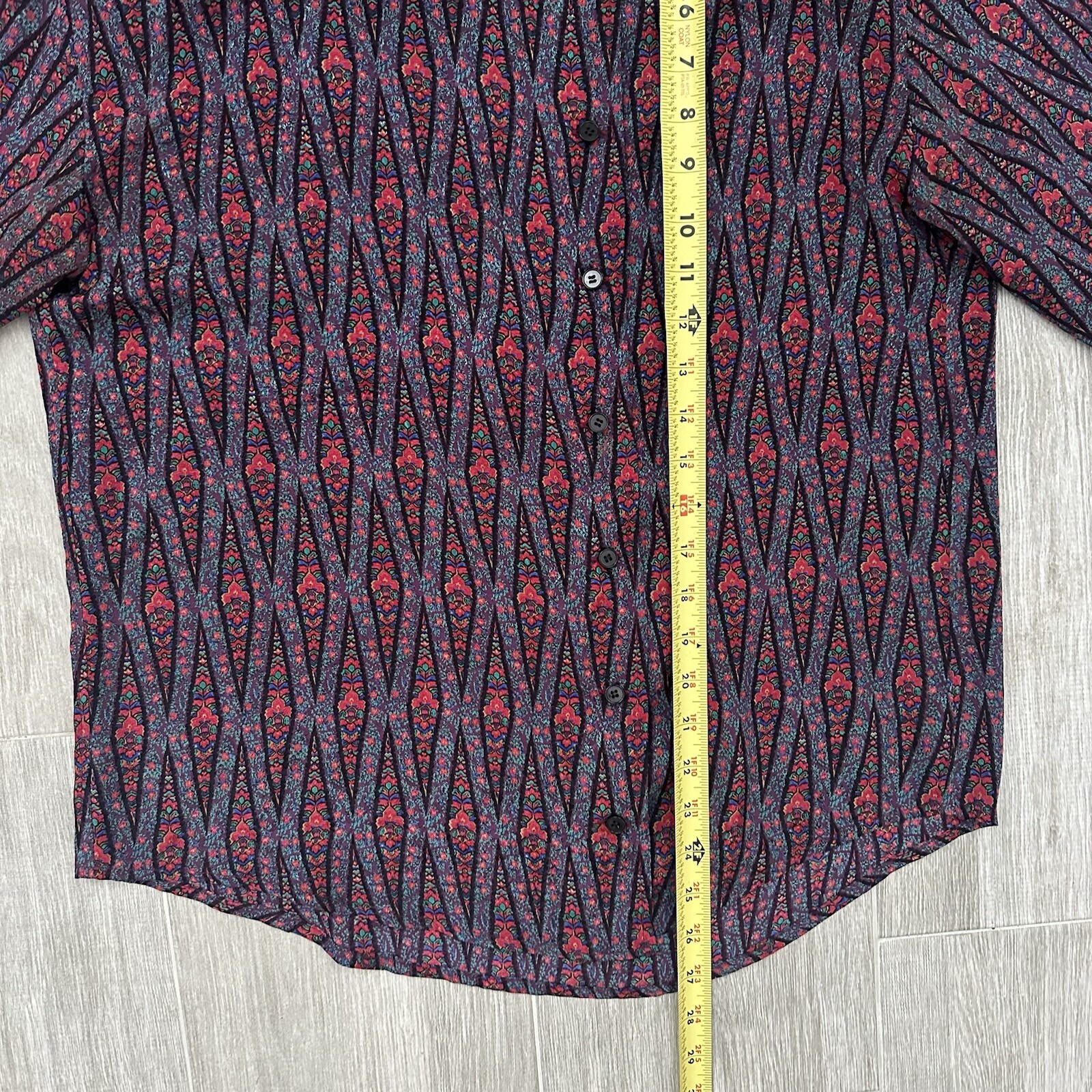 Vintage Emanuel Ungaro Paris Blouse Size 8 Floral 100% Silk Neiman Marcus Exclus