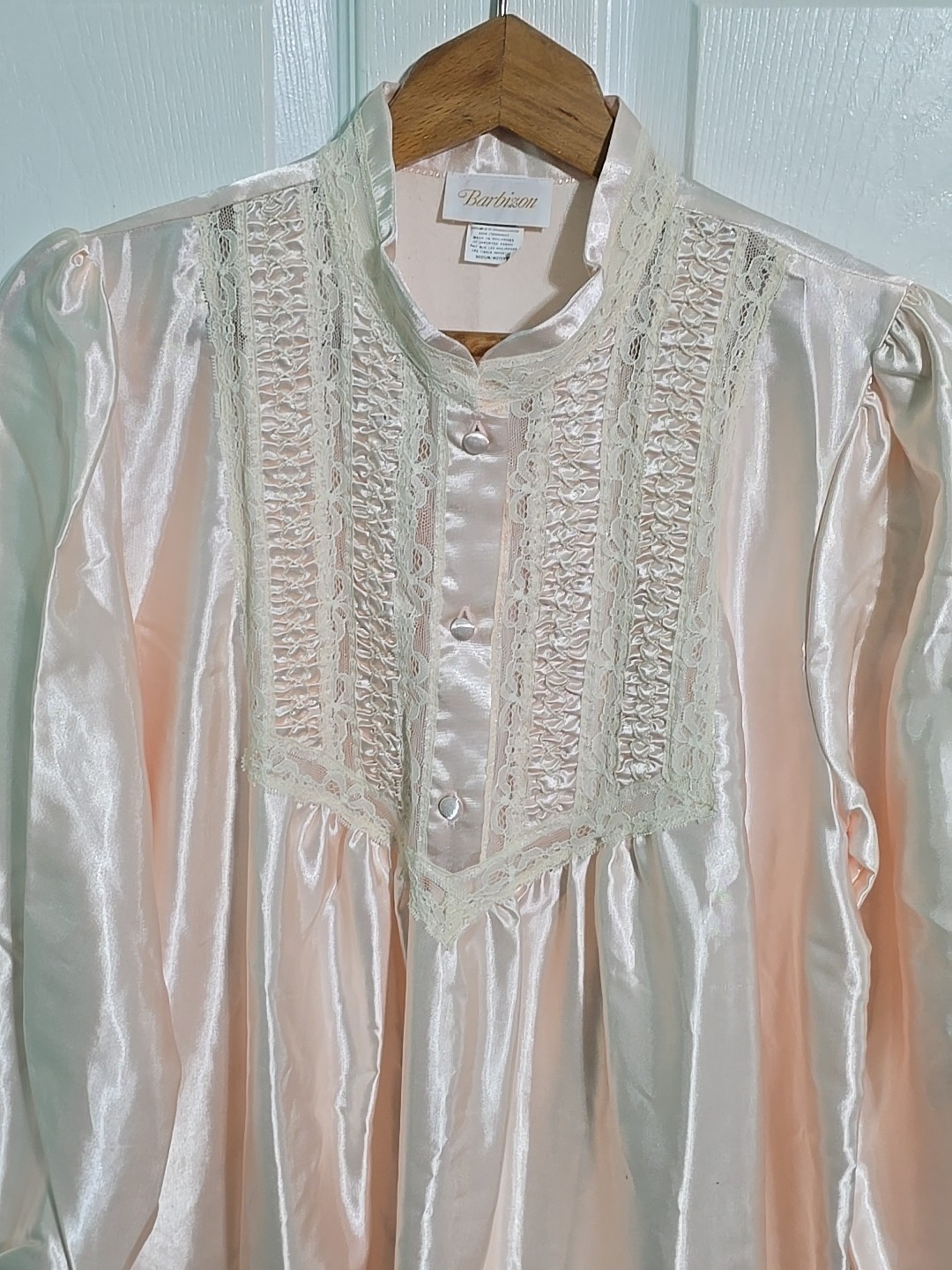 LONG Vintage Barbizon Peach Julia Night Gown Women Sz M 52&Prime;L Original Tags Model