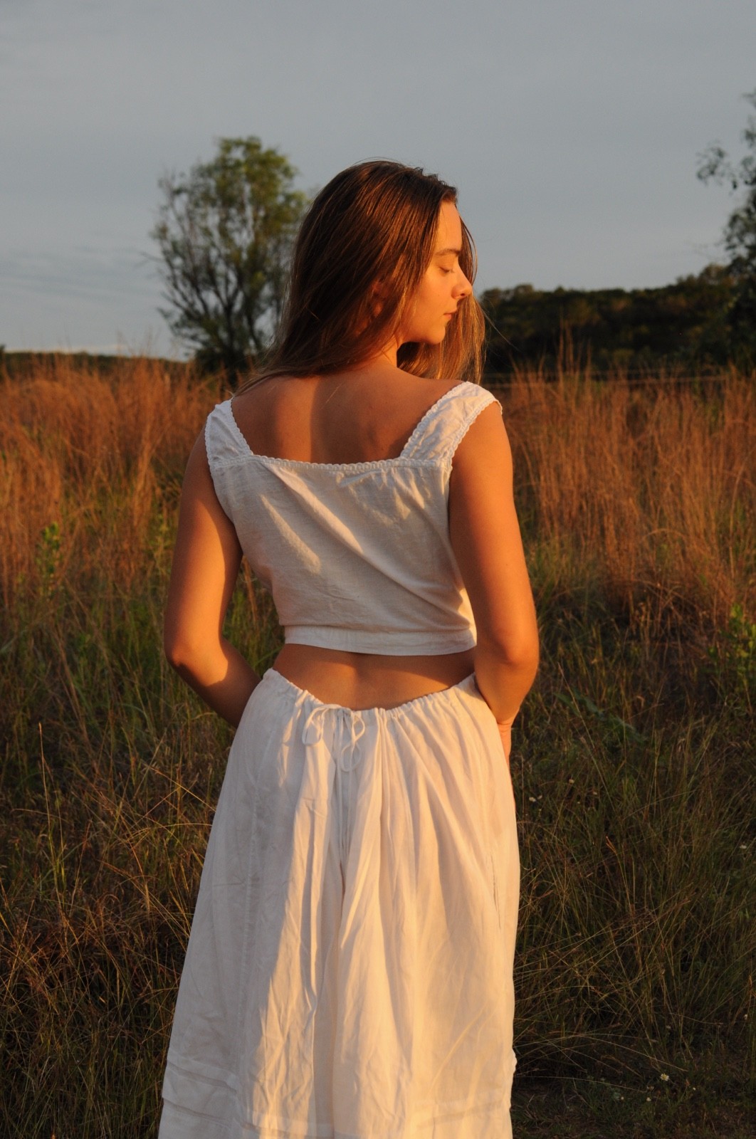 Antique Edwardian Linen Under Bodice Corset Top 1900s 1910s