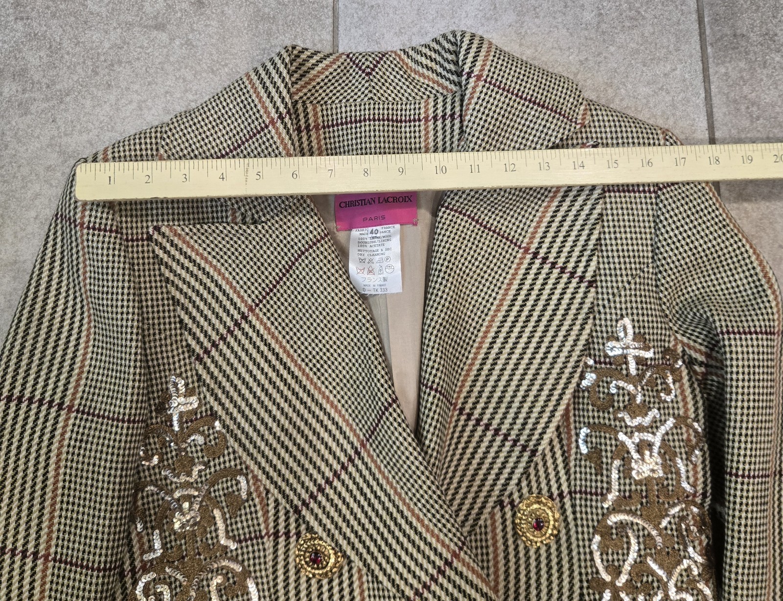 Vintage Christian Lacroix Skirt Suit France Sz 40 1990s Classic Luxury