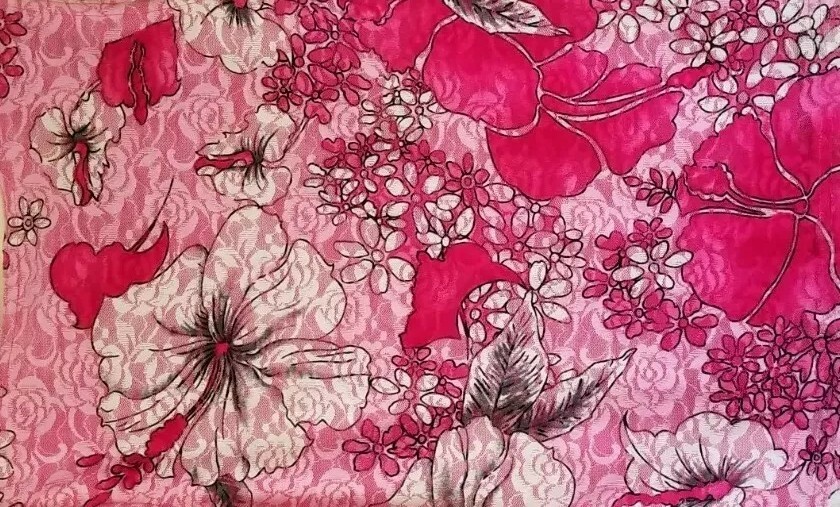 CDW Creative Design Works Vintage Sleeveless Blouse Pink Lace Floral Size Medium