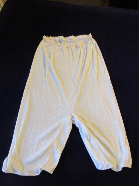 Vtg Lollipop White Cotton Mid-Length Pantie Long Leg Anti-Chafing Large