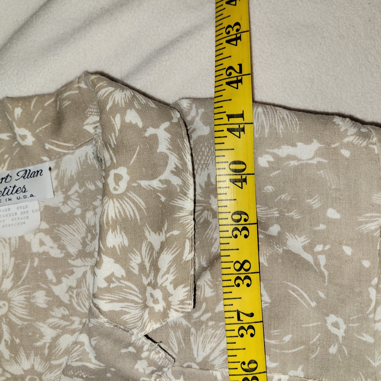 Stuart Alan Vintage 80&rsquo;s Button Cap Sleeve Unlined Floral Linen Sz 8 Dress