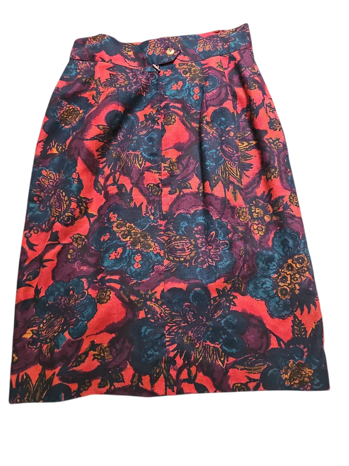 Vintage Harold&rsquo;s Bold Floral Printed Skirt. Size 6. Made In USA. 100% Cotton.
