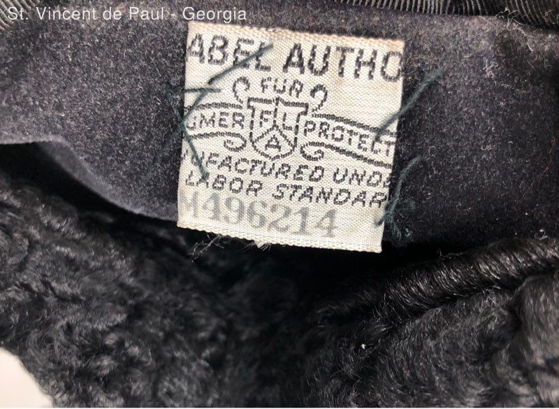 Jerome Walk & Bros Union Made Mid-Century Boiled Lambs Wool & Mink Cowl Coat 52&Prime;