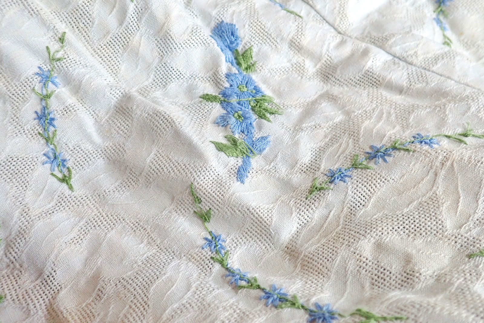 🌸 Vintage 60s L’Aiglon Blue Embroidered Mod Gogo Micro Mini Dress Tunic (S/M)