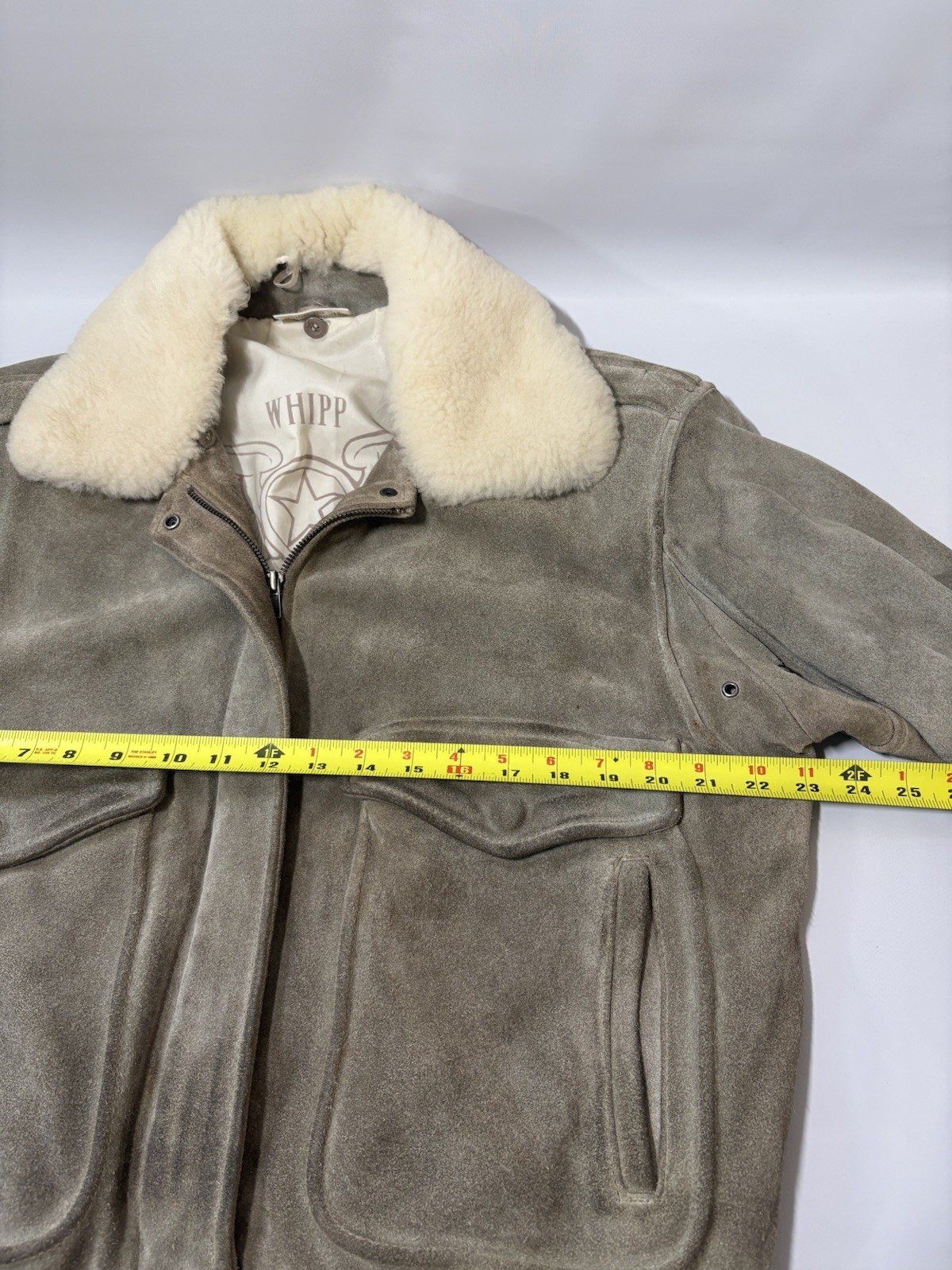 1970s Whipp Suede Bomber Jacket Shearling Fur Women’s Small Vintage Western
