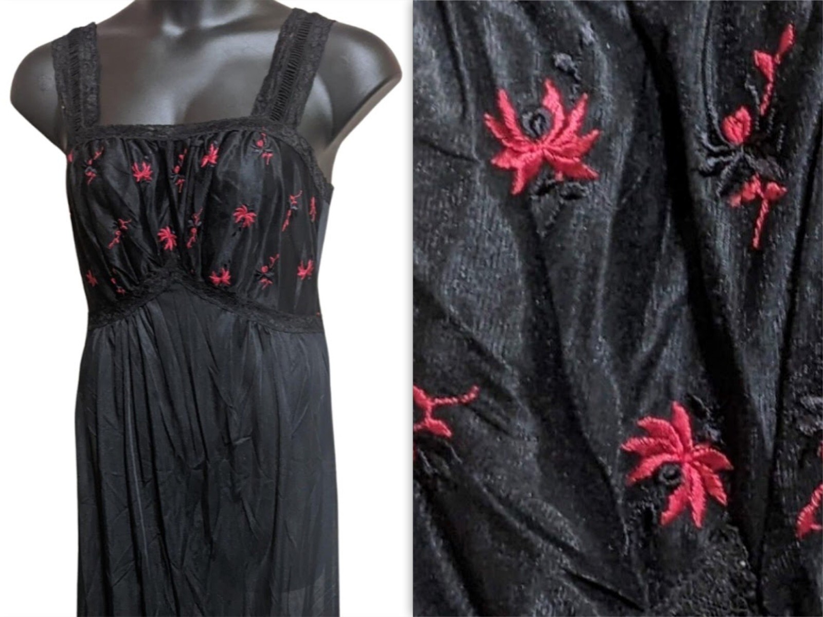 Vintage 1950s Strutwear Embroidered Slip