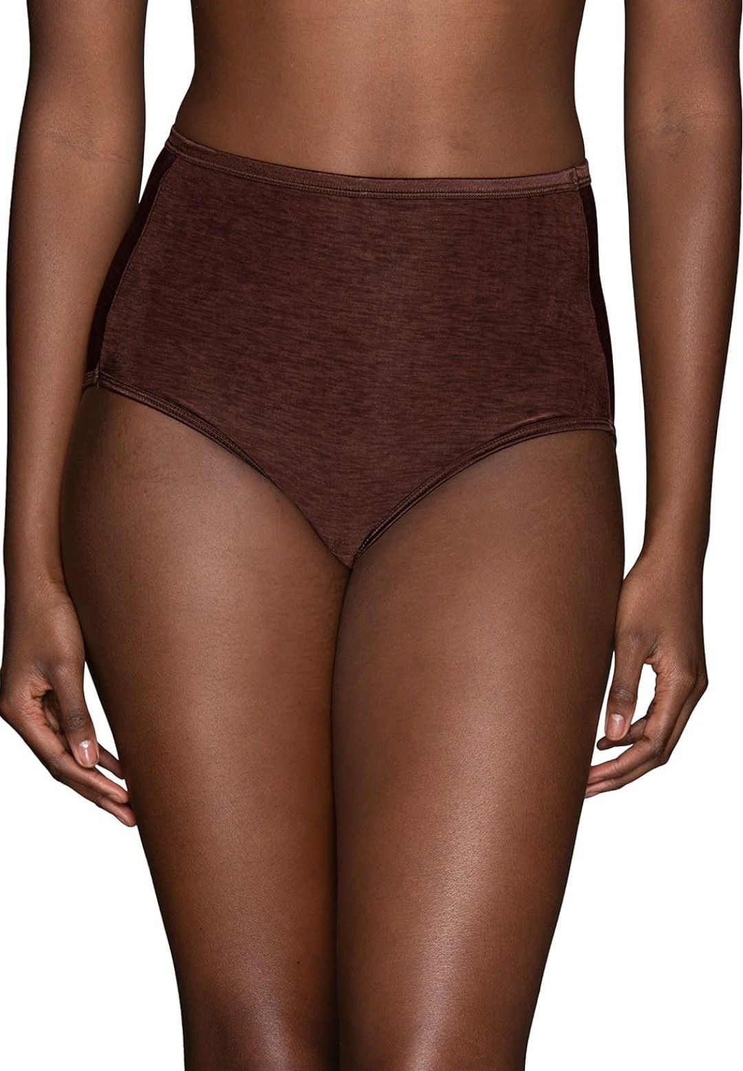 Vanity Fair Womens Light Up Panties Silky Elastic Satin Trim Cappuccino 2 Avail$