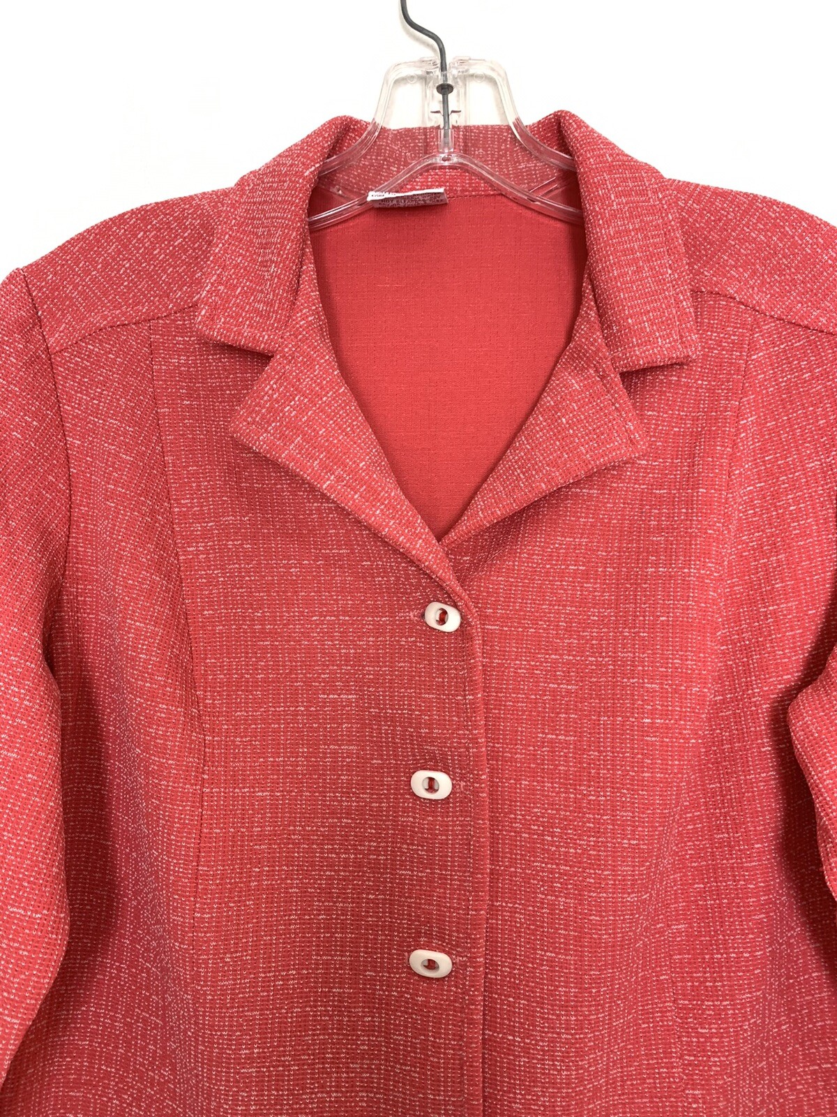 VTG 70s Red Polyester Tailored Jacket Blazer M MEDIUM Flaw Graff Californiawear