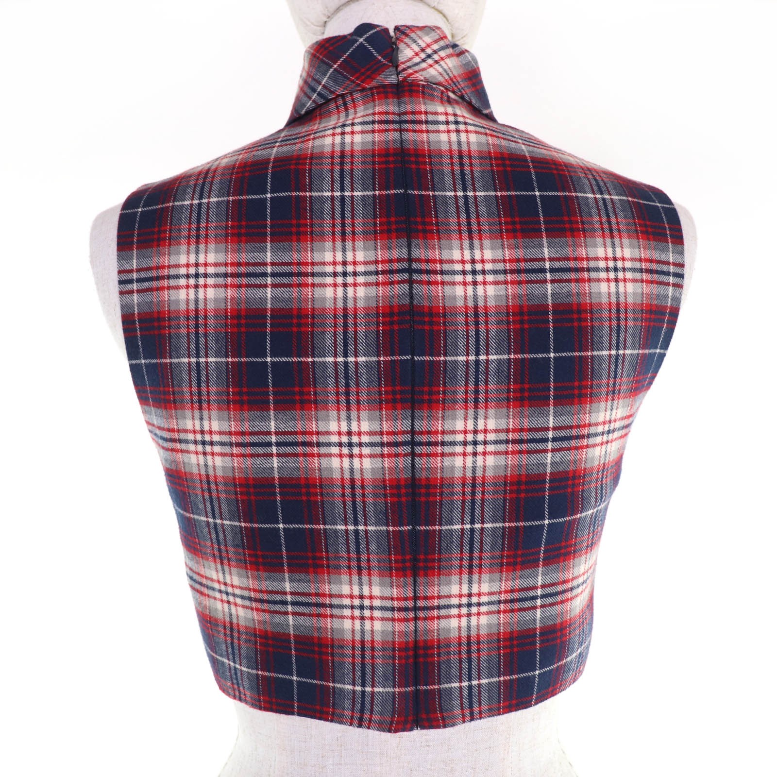CELINE Flannel Check Cotton Cropped Sleeveless Top – DUTY FREE