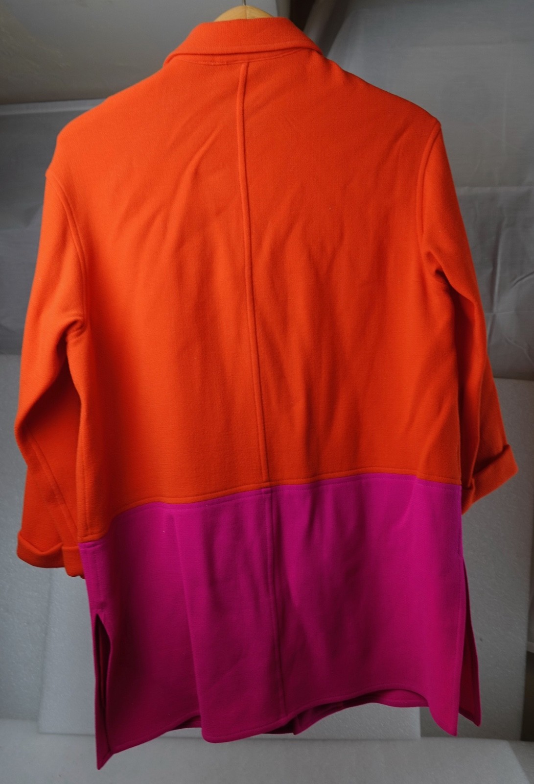 VINTAGE WOMANS EMANUEL UNGARO ORANGE COLORBLOCK 1960&rsquo;S JACKET 4/38