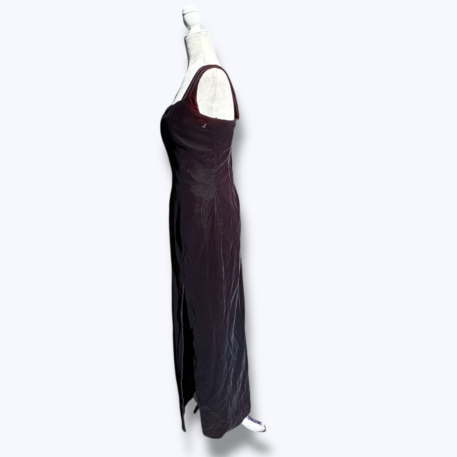 Vtg 90s Alfred Angelo S/M Green Velvet Grunge Renaissance Goth Witch Fairycore