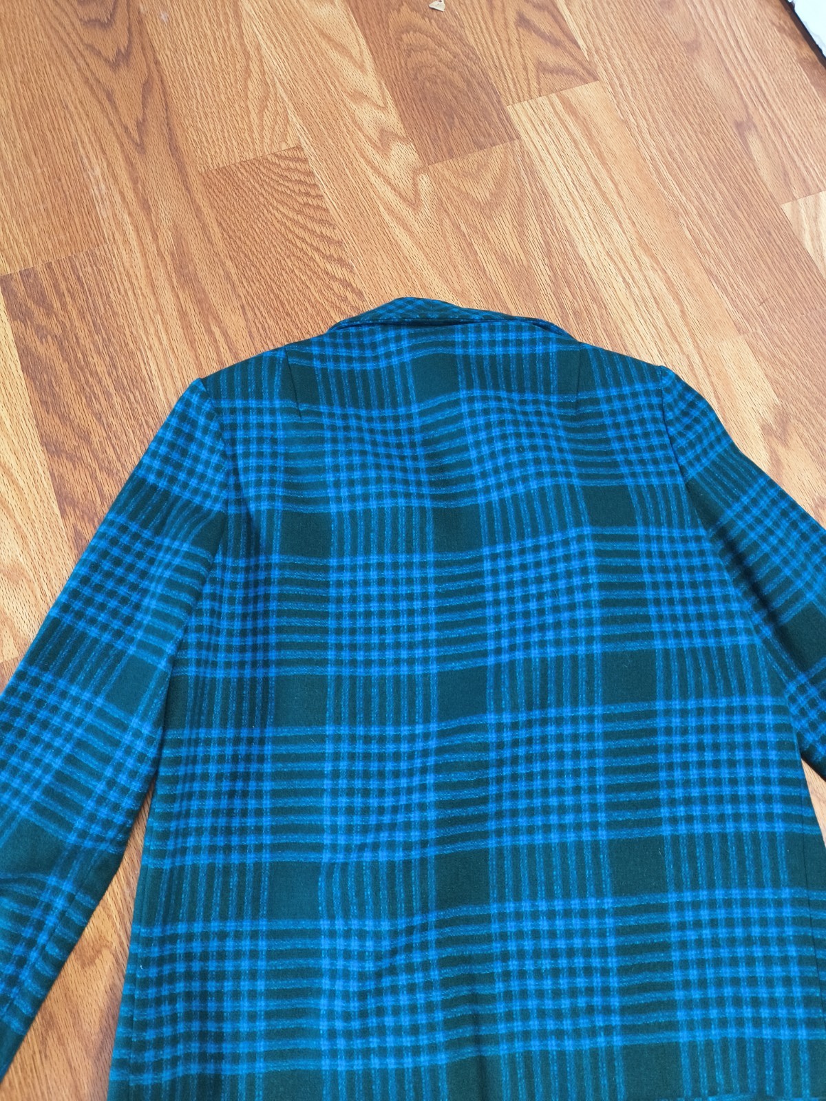 Vintage 1950s Pendleton Virgin Wool Blazer Jacket Thistle Buttons Button Front