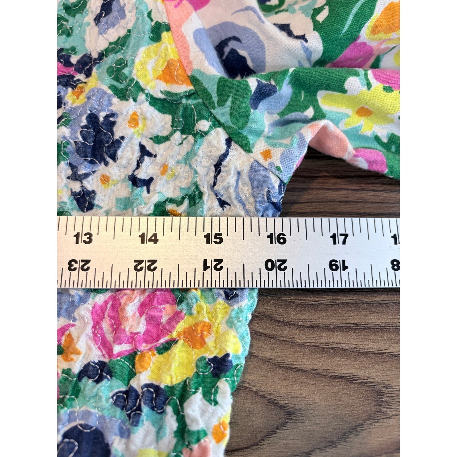 Antara Vintage 90s Floral Smocked Bodice Midi Dress Multi Color Cotton 5