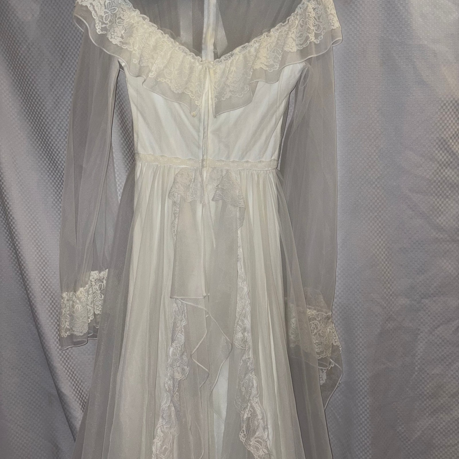 Vintage Romantic Cottagecore Wedding Dress Lace ILGWU
