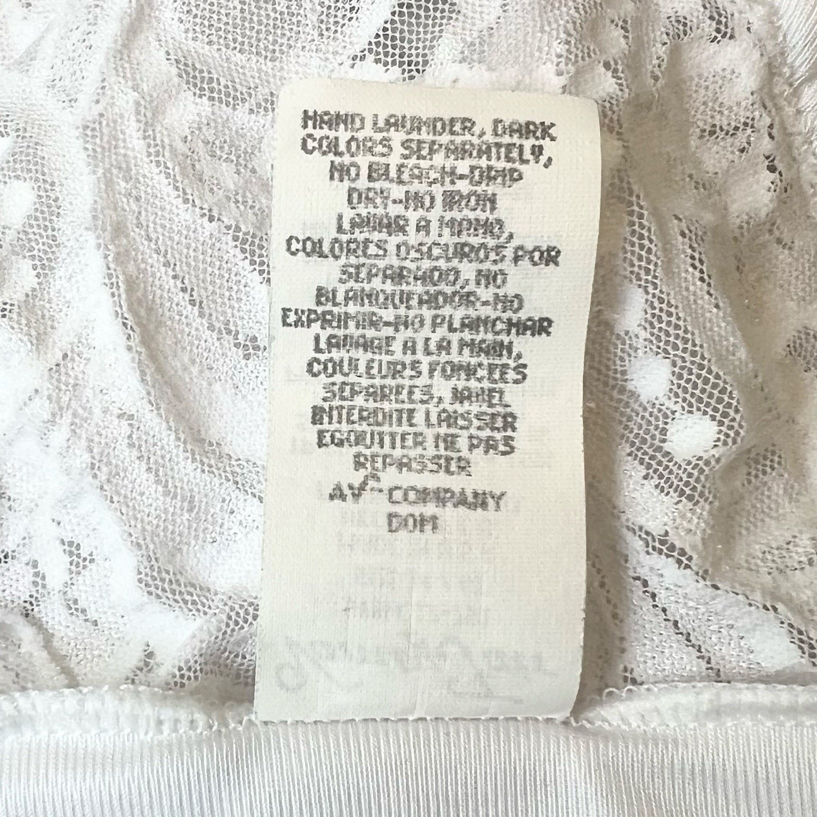 Vintage Vanity Fair Lingerie Top 80s White Lace Camisole Sheer Tank – Size 34