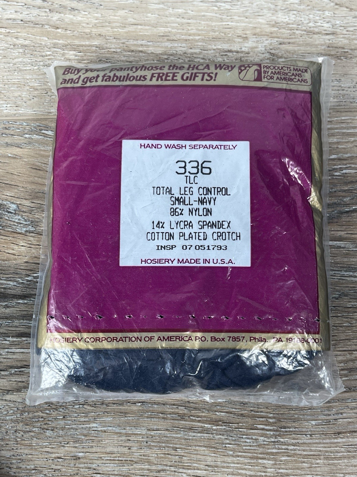 Vintage Silkies Total Leg Control Pantyhose , Color Navy Size Small