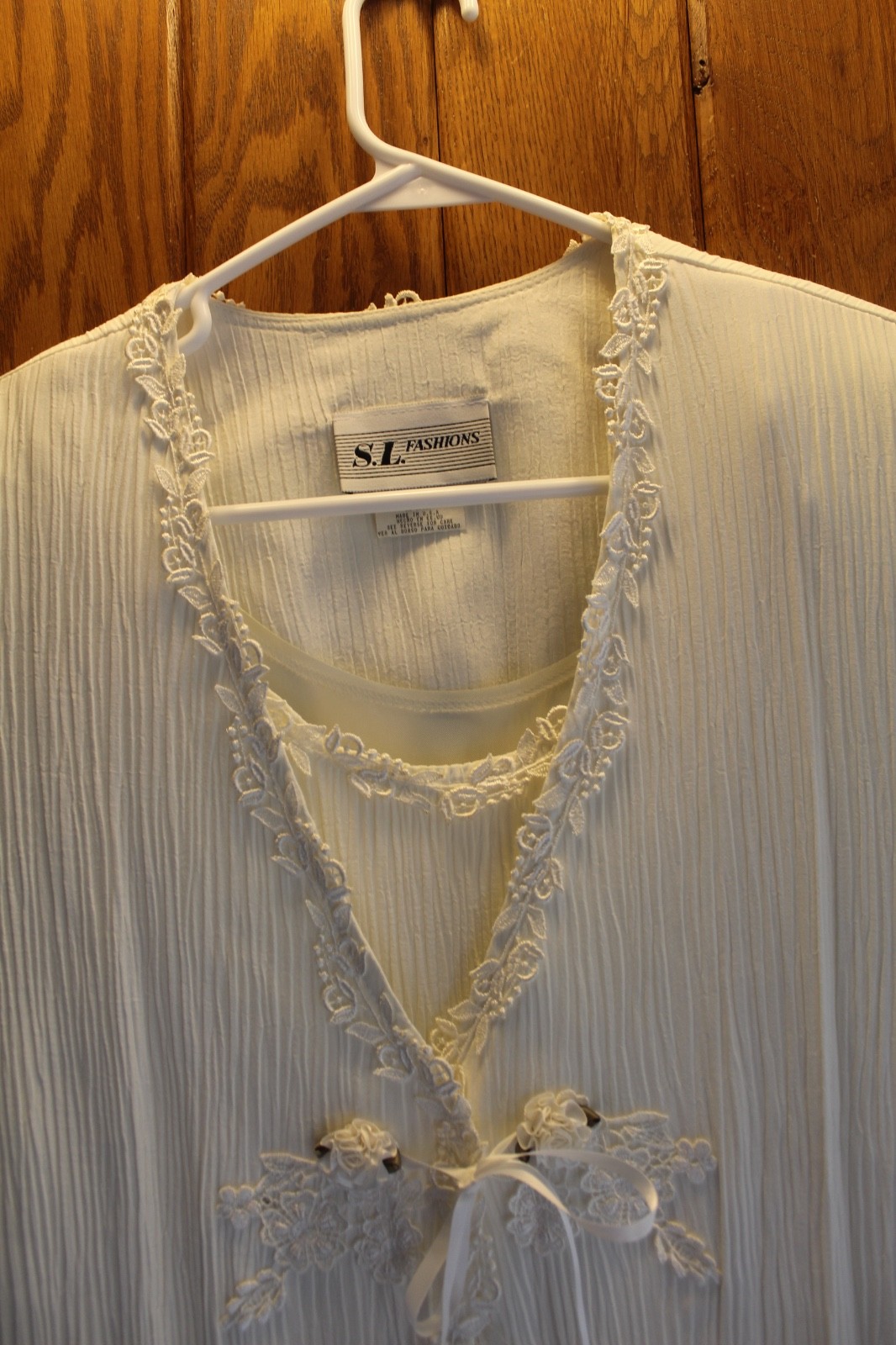 VTG SL FASHIONS 2 PIECE IVORY LONG DRESS & JACKET WEDDING, FORMAL SIZE M TAG 16