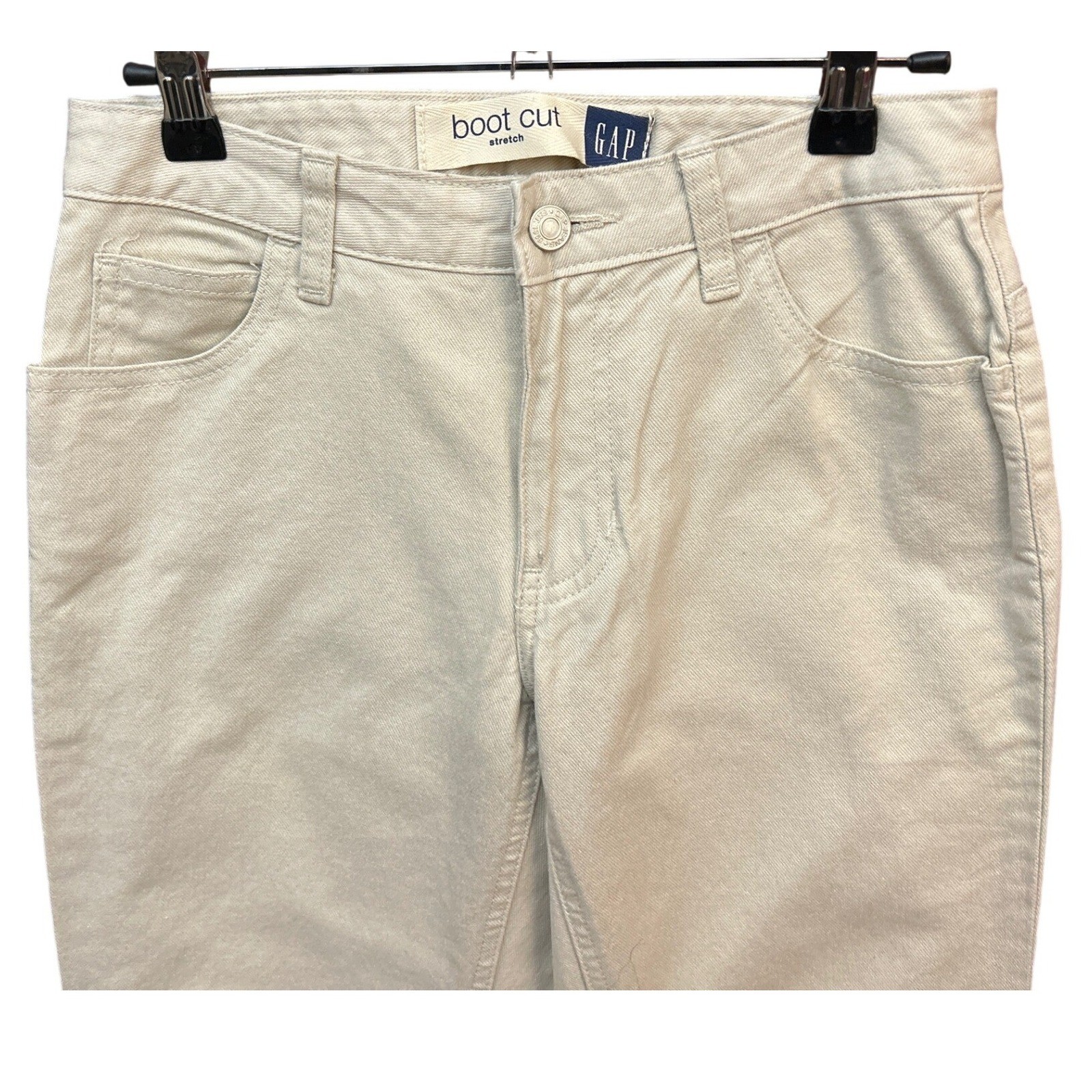 Vintage 2001 Gap Boot Cut Stretch Pants Beige Khaki Neutral Minimalist Y2K Retro