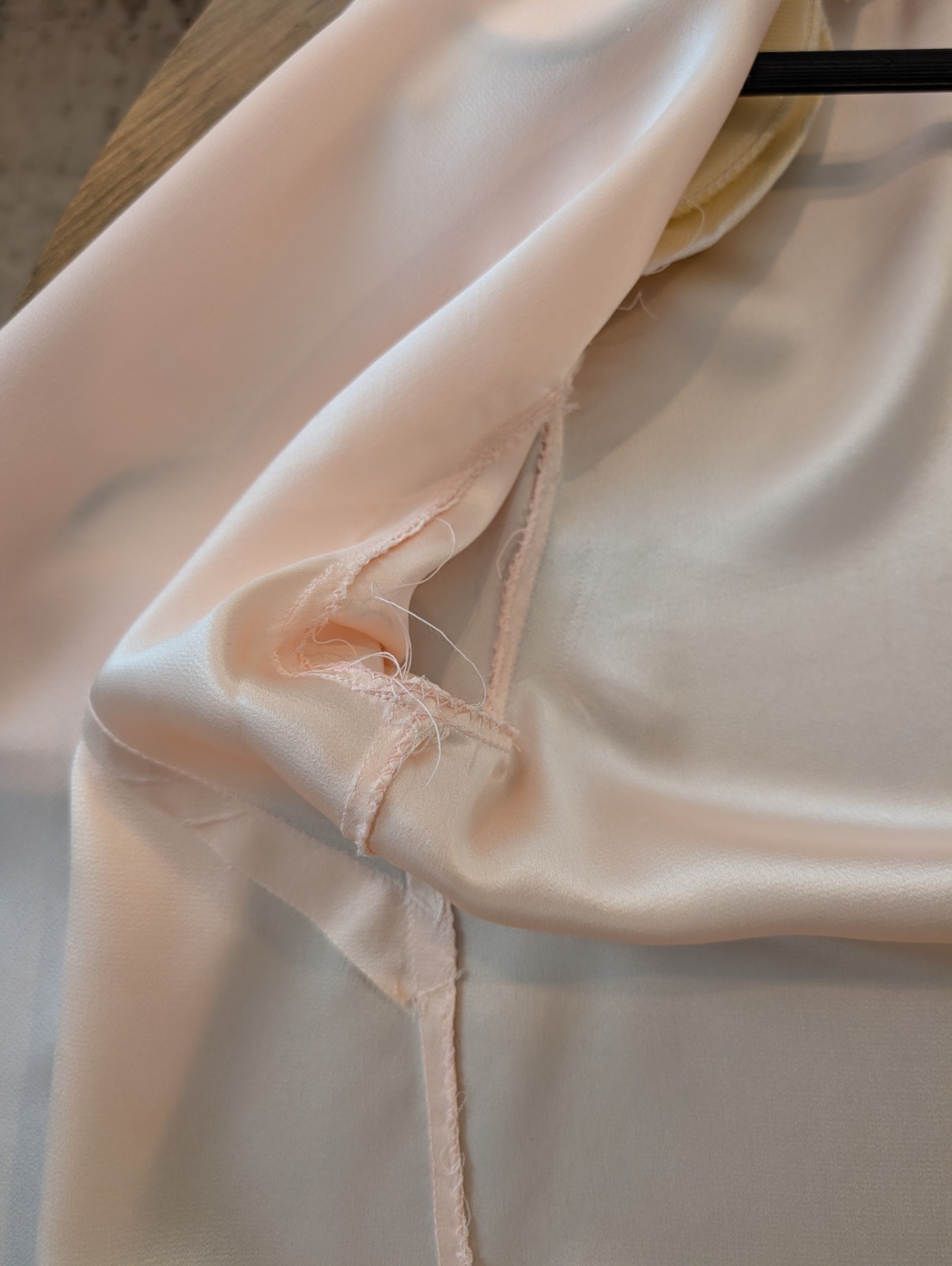 Vintage Blush Pink Button Front Gold CC Buttons Black Trim Sz L *READ*