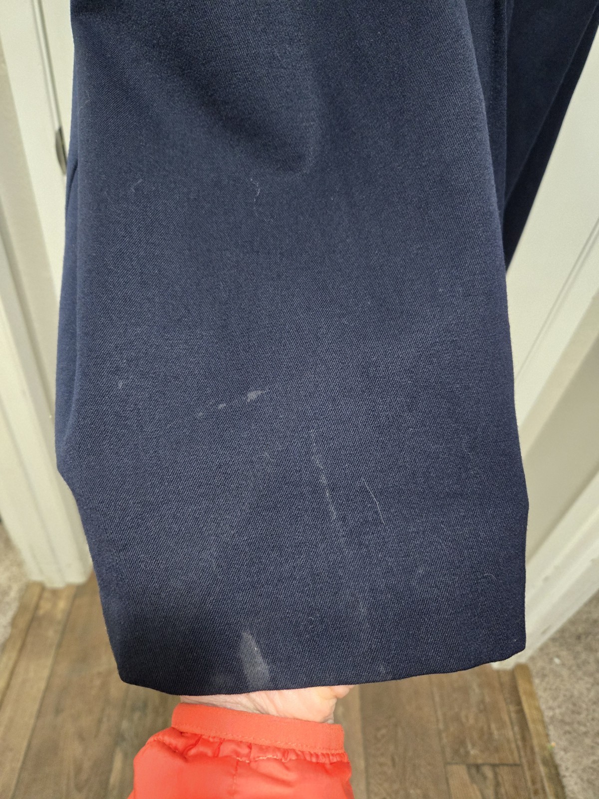 Vintage Tempo Europa London Fog 100% Wool Trench Coat Women&rsquo;s 12 Regular Blue