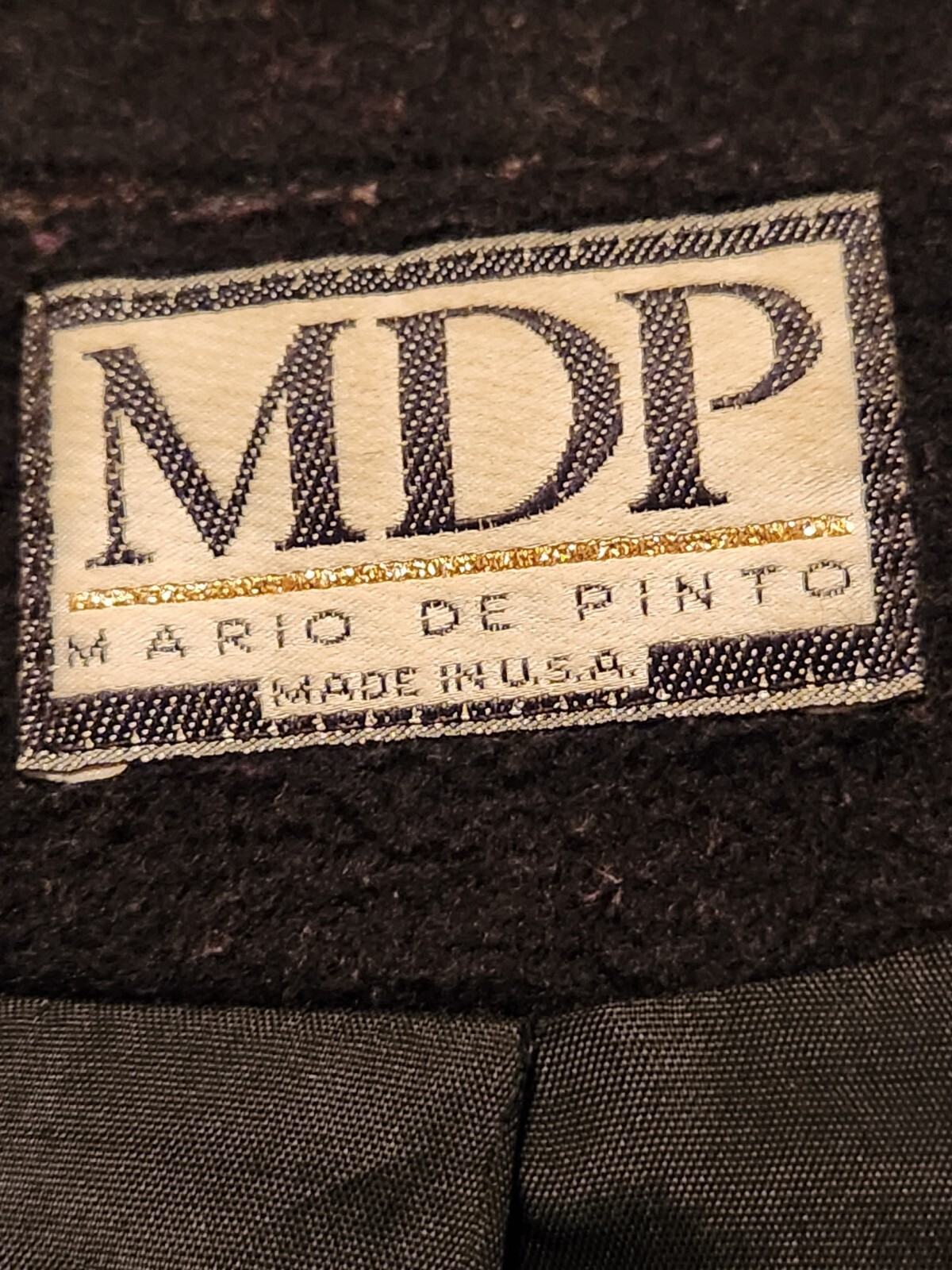 Mario De Pinto Timeless VTG Black Wool Long Winter Trench Coat Plus Size ~18