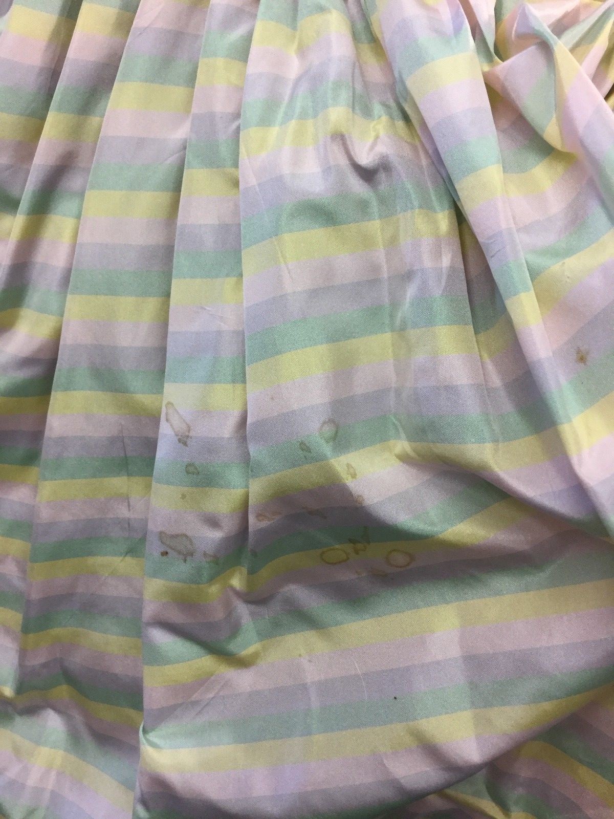 Silk Taffeta Striped Short Evening Dress with Shawl Designer No Label S