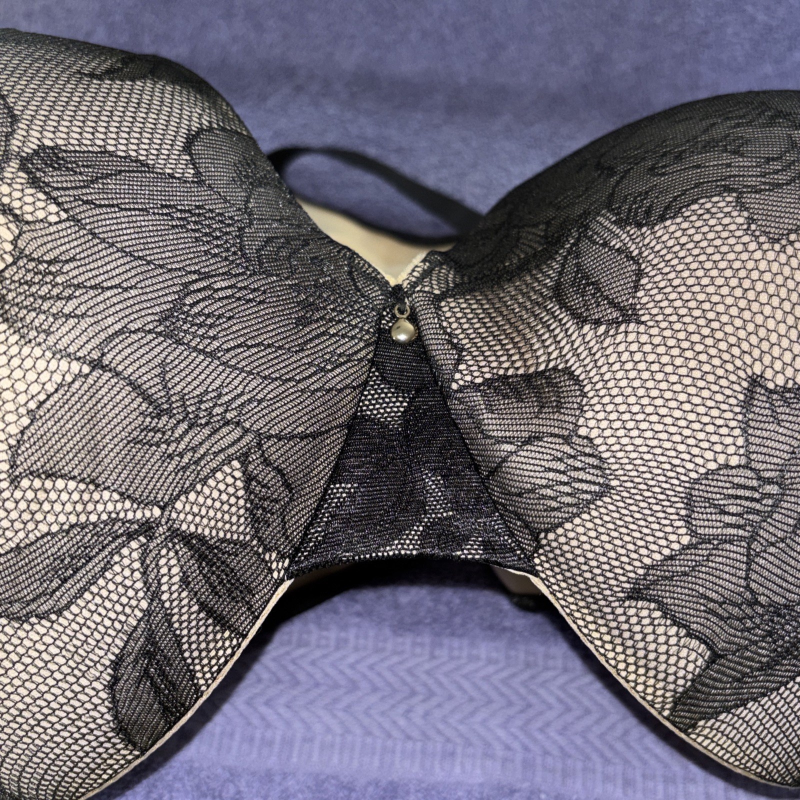 Cacique Modern Summer Lace Underwire Lined Balconette Bra Size 44DD