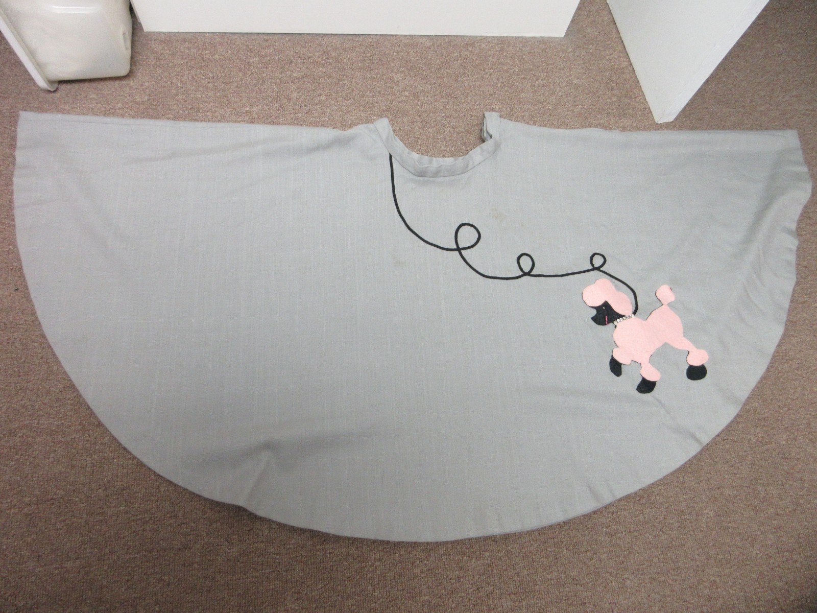 Vintage Light Grey 70s does 50s Poodle Skirt
