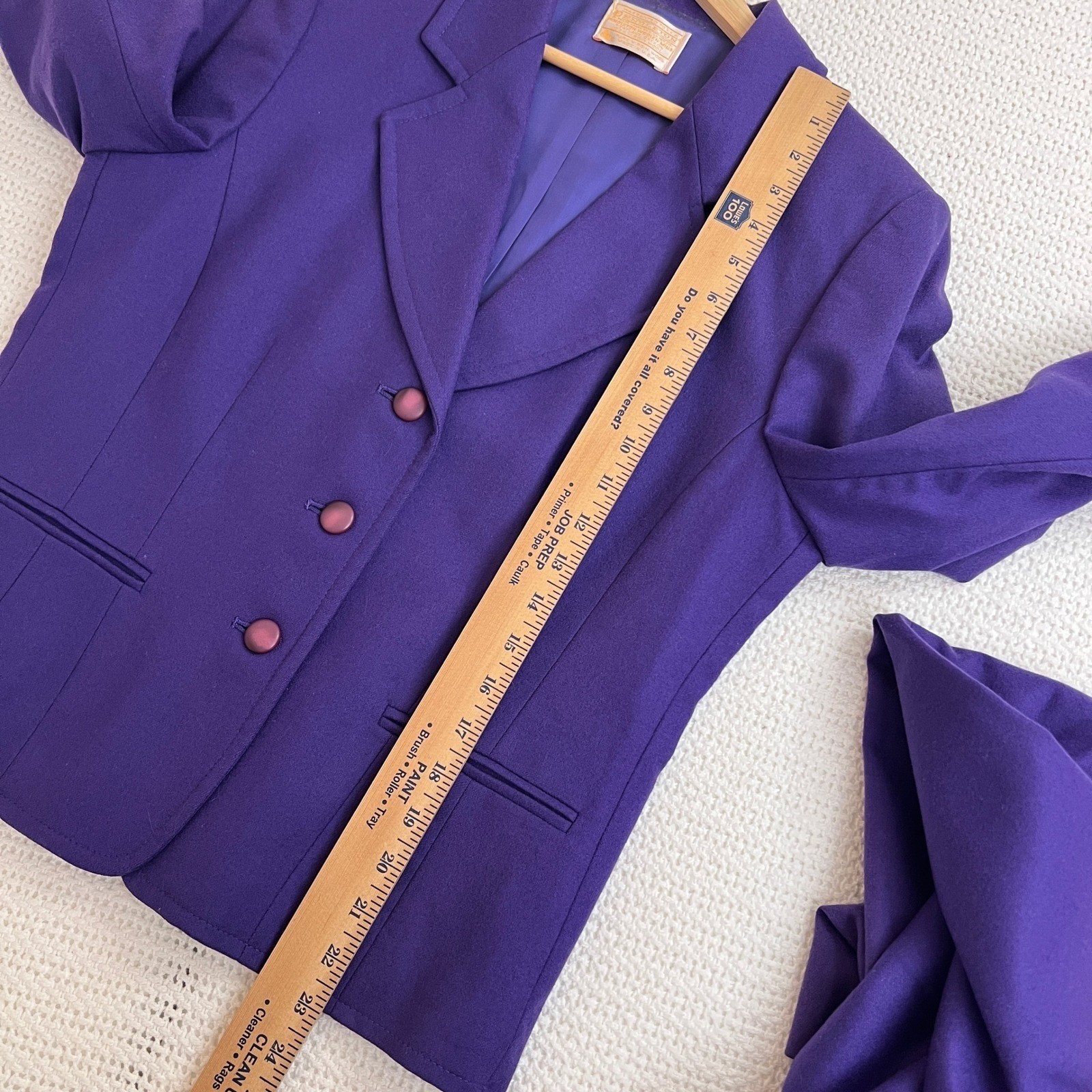 Pendleton Vtg Blazer Set Pure Virgin Wool Jewel Tone Purple Skirt Suit Heritage