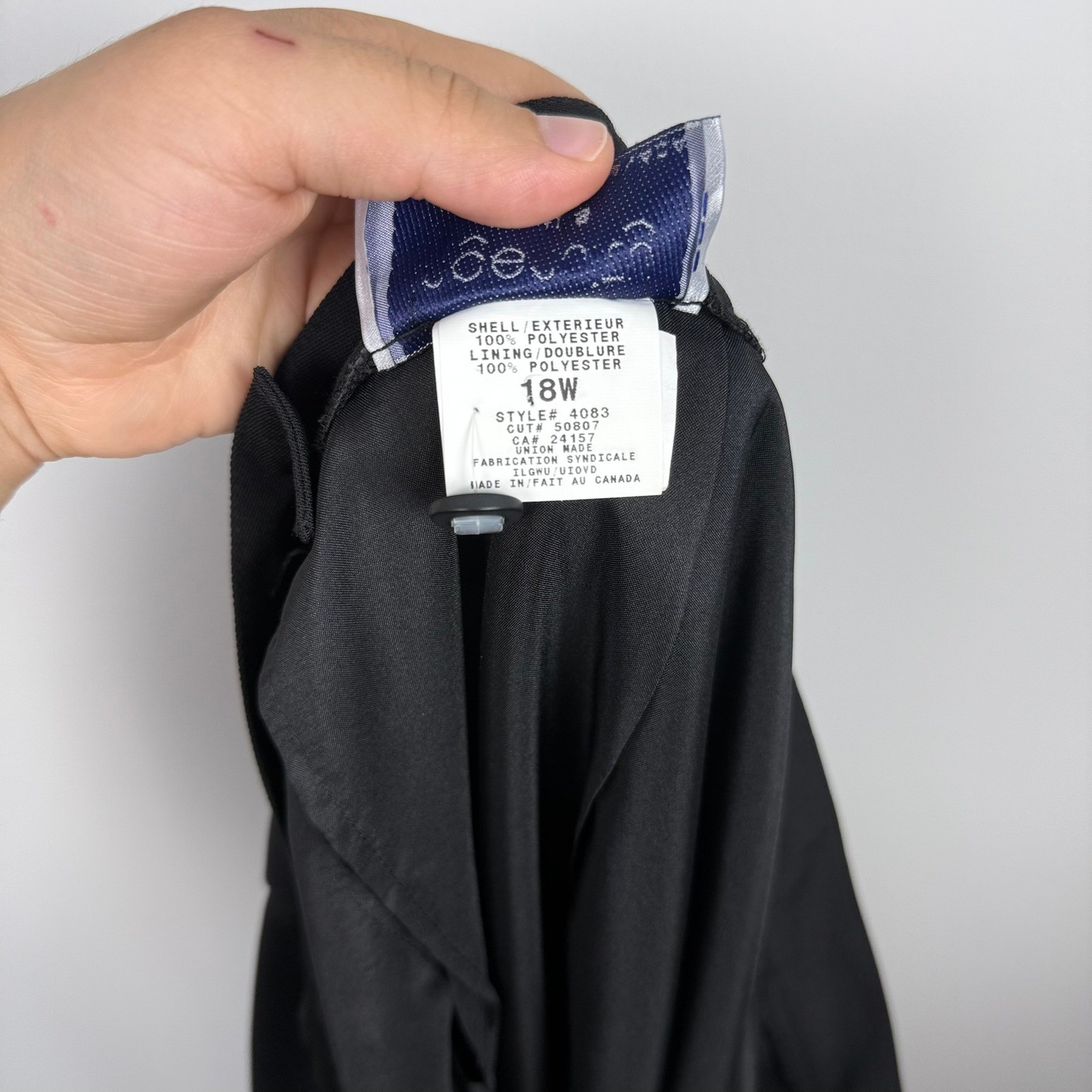 VTG NWT 90s Ingenuity Plus Black Maxi Skirt Made in Canada Minimalist Y2K 18W