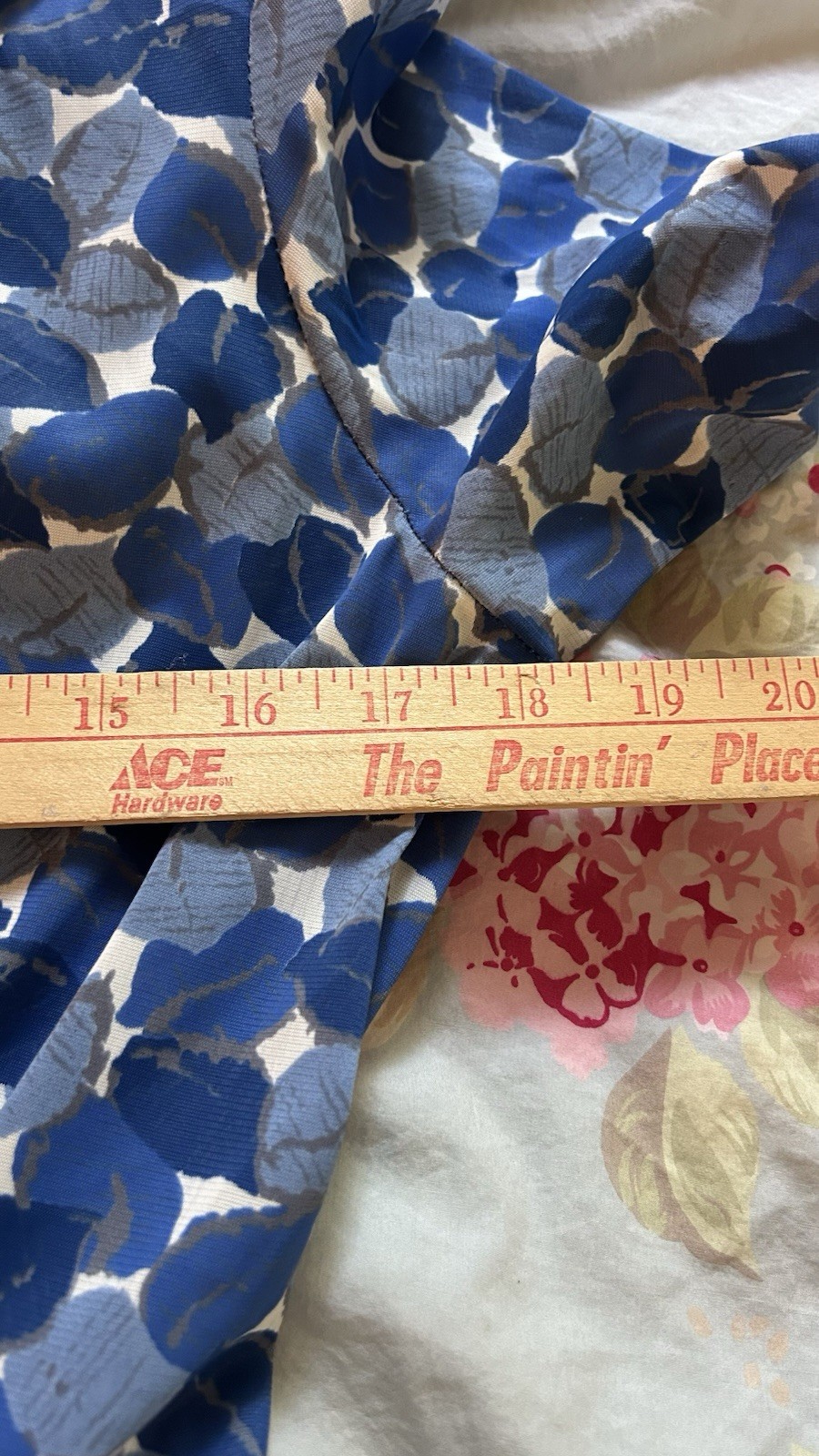 Vintage 50&rsquo;s Button Tie front Blue Day Dress Syd Frankel 36” Bust Medium Large