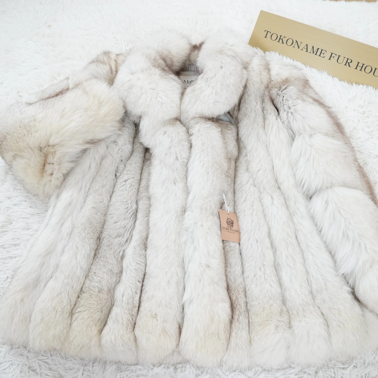 Blue Fox Coat Soft and Fluffy – Malvoisie Vintage Fur Japan