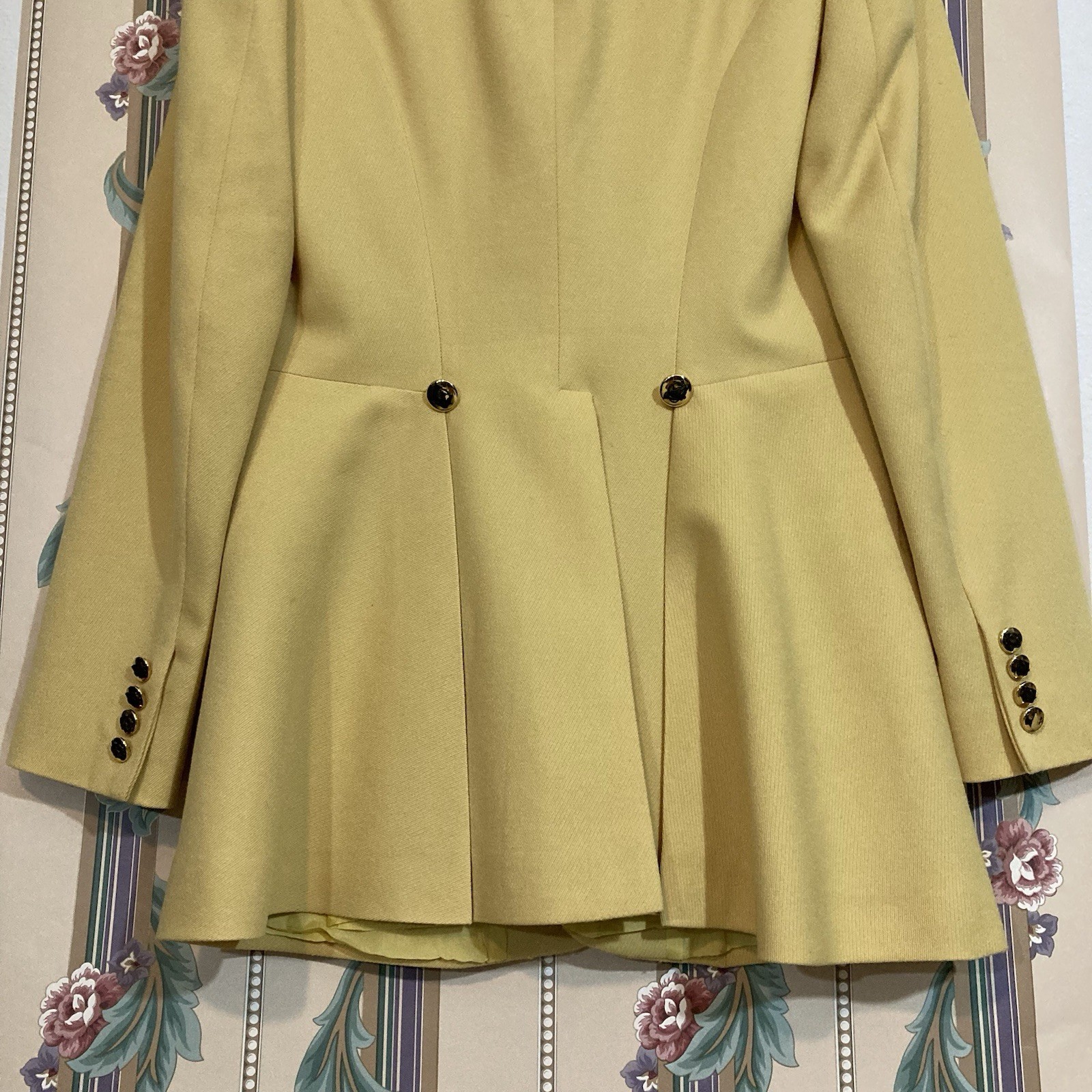 Vintage Ralph Lauren Collection Yellow Equestrian Blazer Jacket VTG Purple Label
