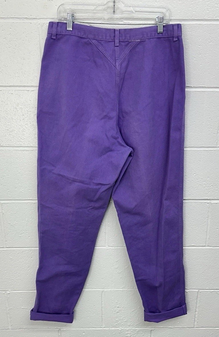 VTG Women&rsquo;s 90s Purple Denim Rocky Mountain Jeans Sz 33 1990s Rockies Bareback