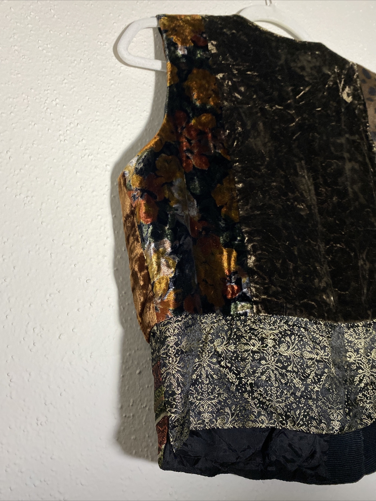 Lucia Lukken Multicolor Patchwork Velvet Vest Size Unknown See Description