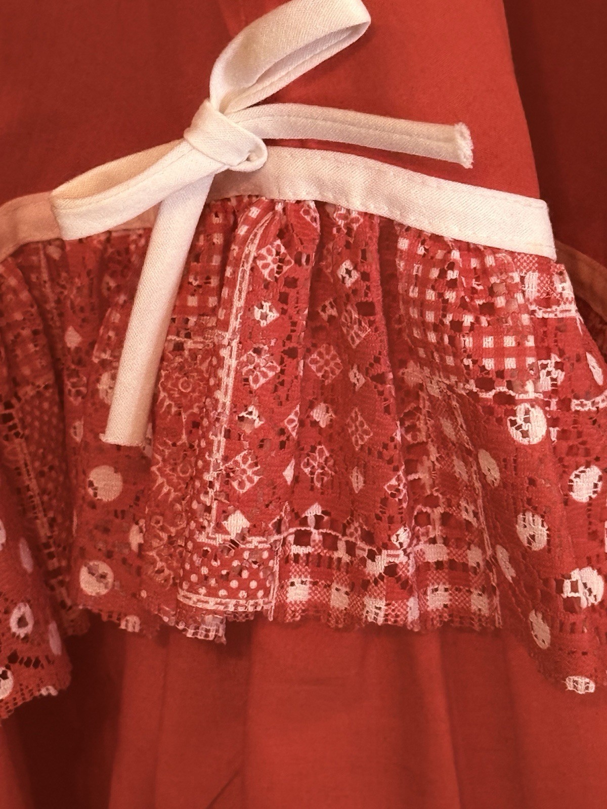 Vintage Partners Please! Malco Modes Size L Pull-On Squaredancing Skirt Red