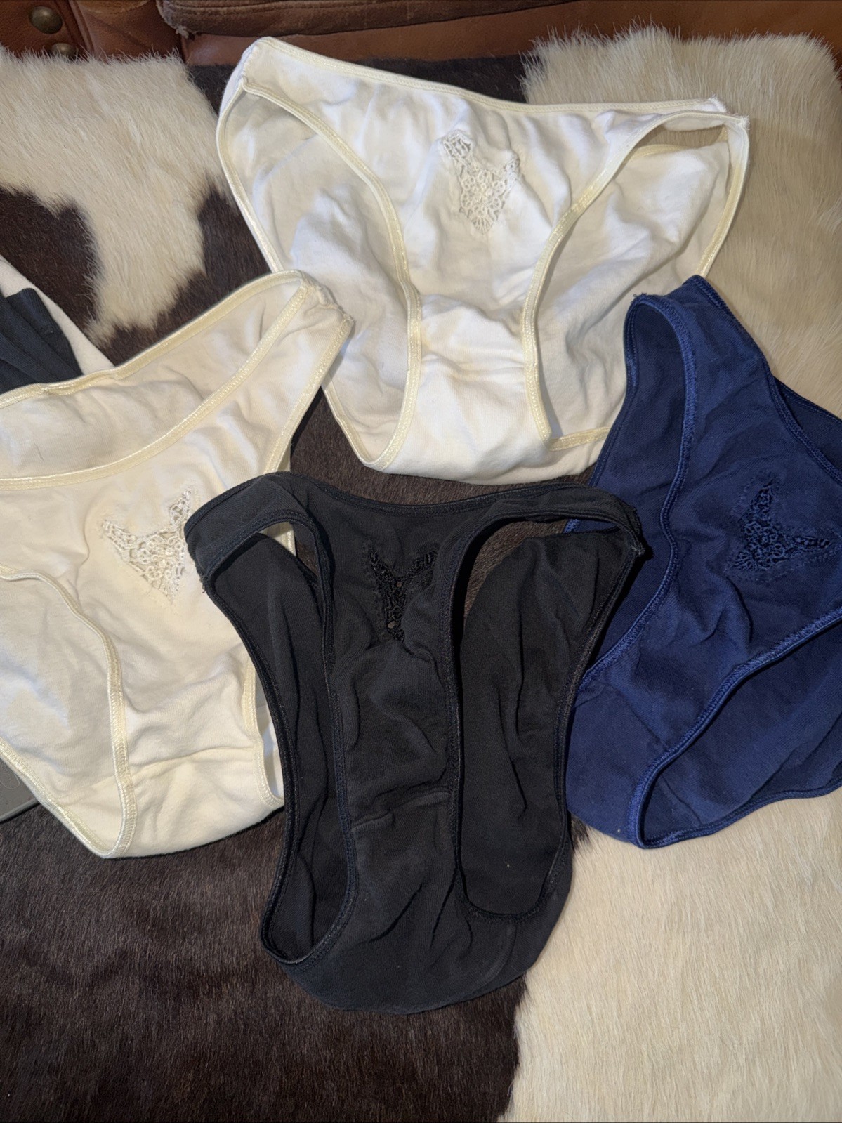 Vintage Intimates Nordstrom 100% Cotton Lingerie Hipster Bikini Camisol Lot Of 6