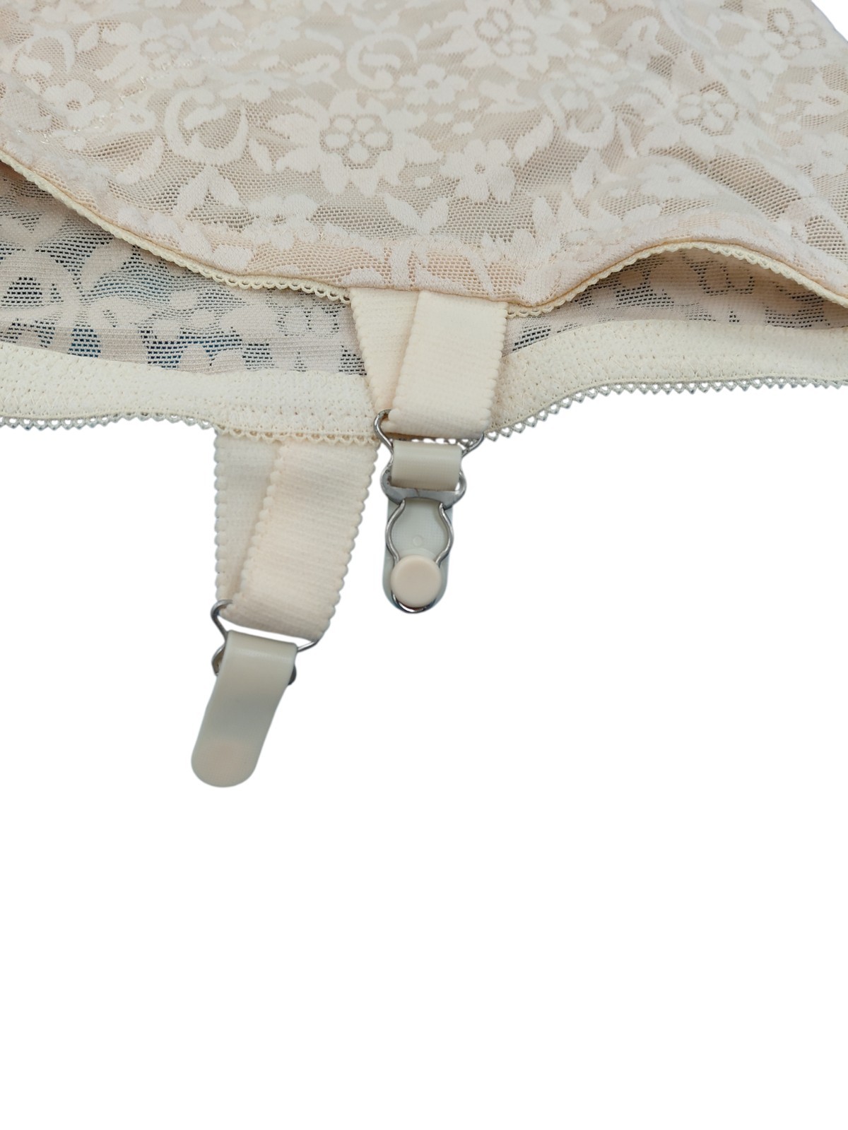 Vintage Crown-nette Open Bottom Girdle With Garter Size 48 Beige