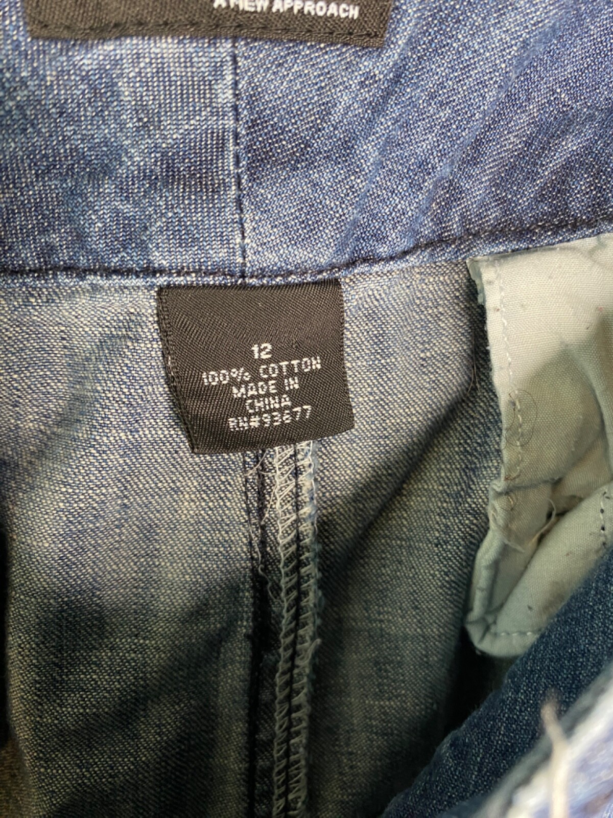 a.n.a 3-Button High Waisted Wide Bottom Denim Trousers Size 12