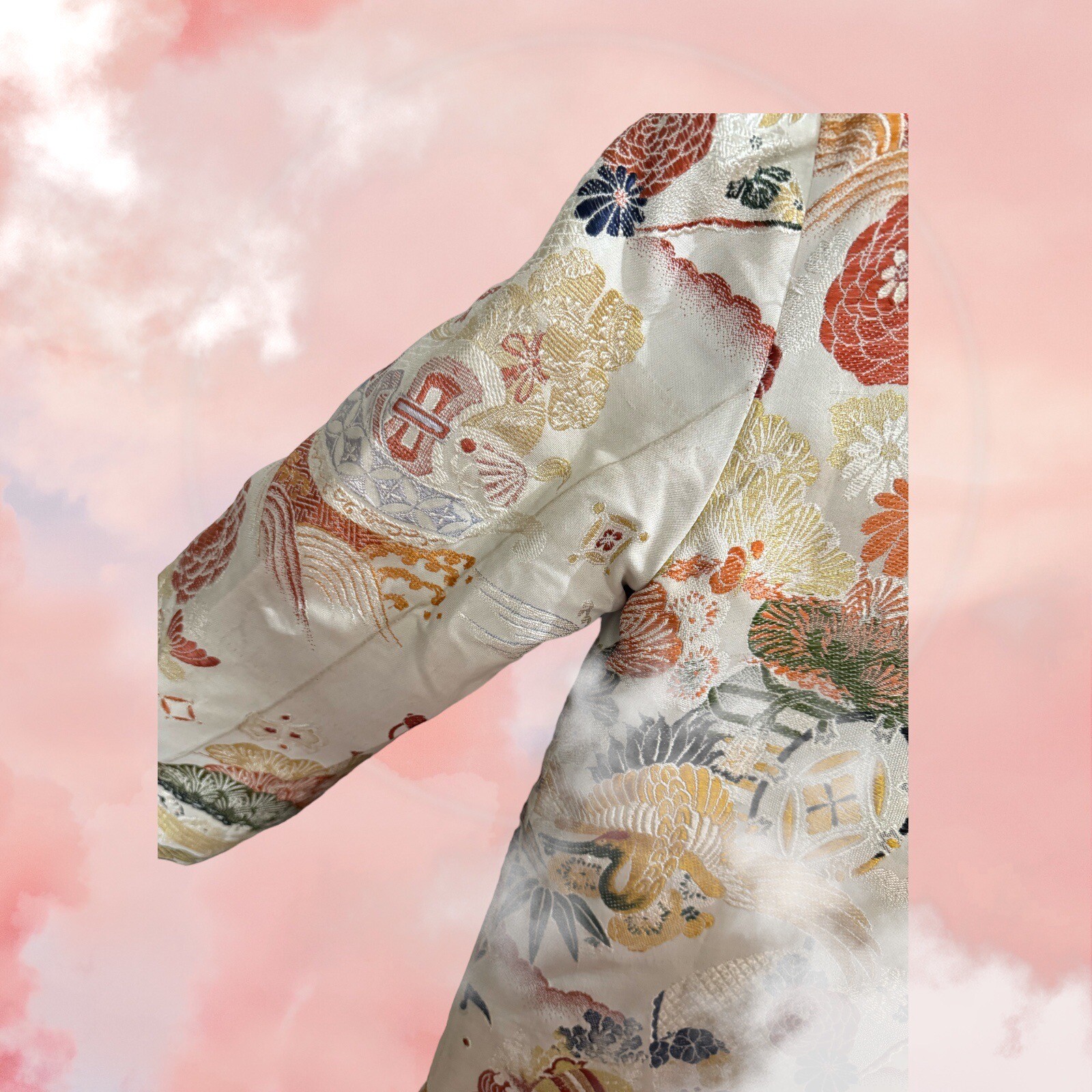 Beautiful Silk Blend Asian Jacket Made By Hand