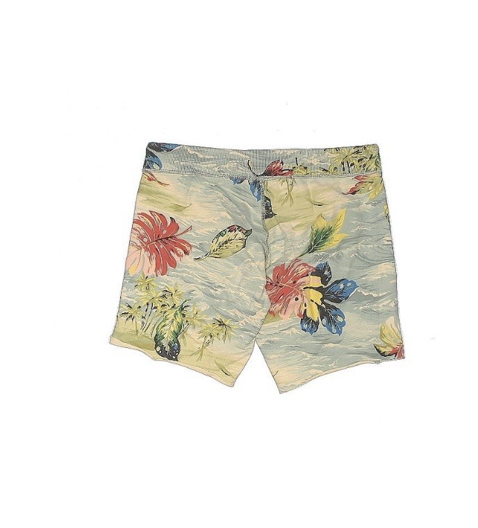 Vintage Y2K LUCKY BRAND Hawaiian Floral Sweat Shorts French Terry Sz XS!
