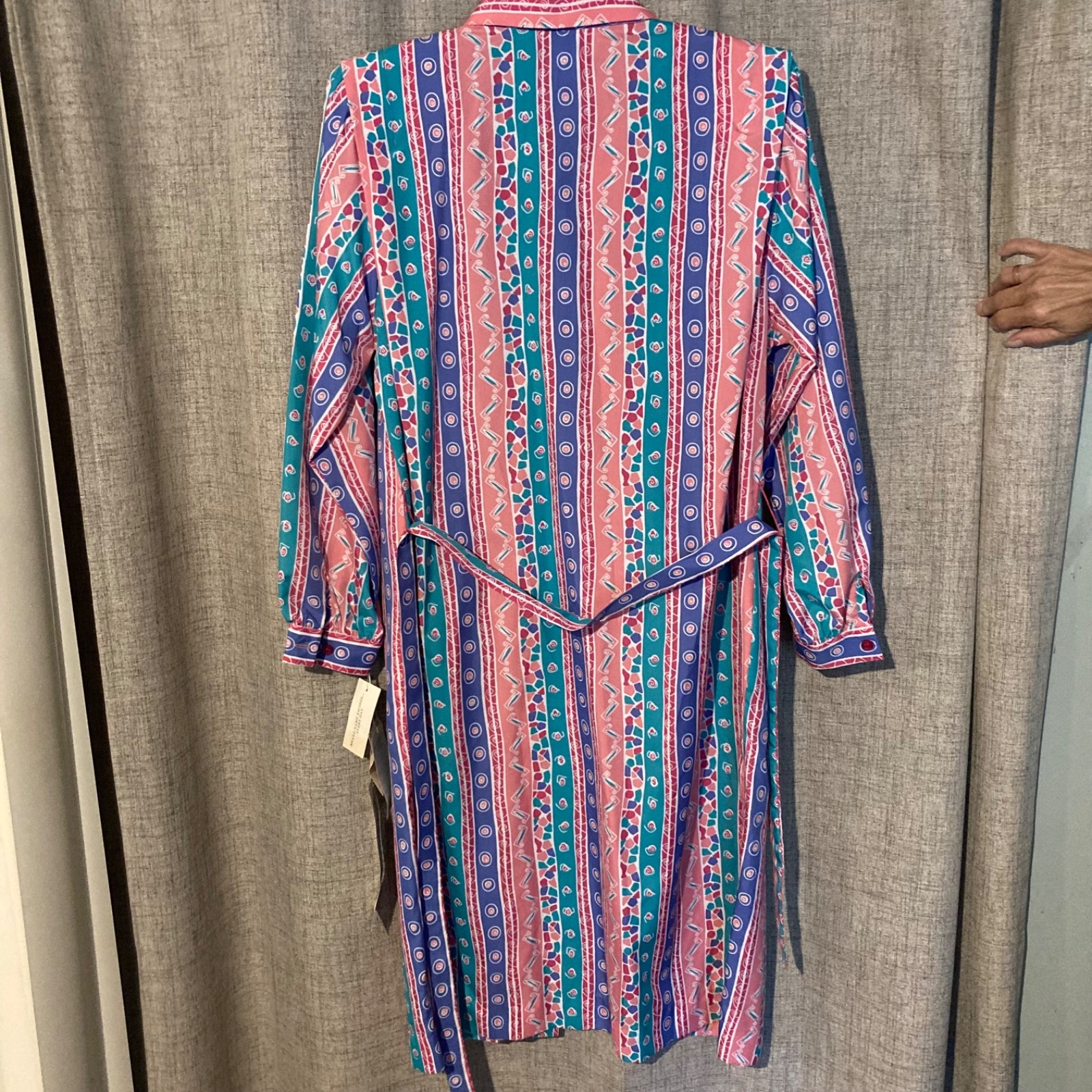 VTG Schrader petite button down long sleeve secretary dress sz14