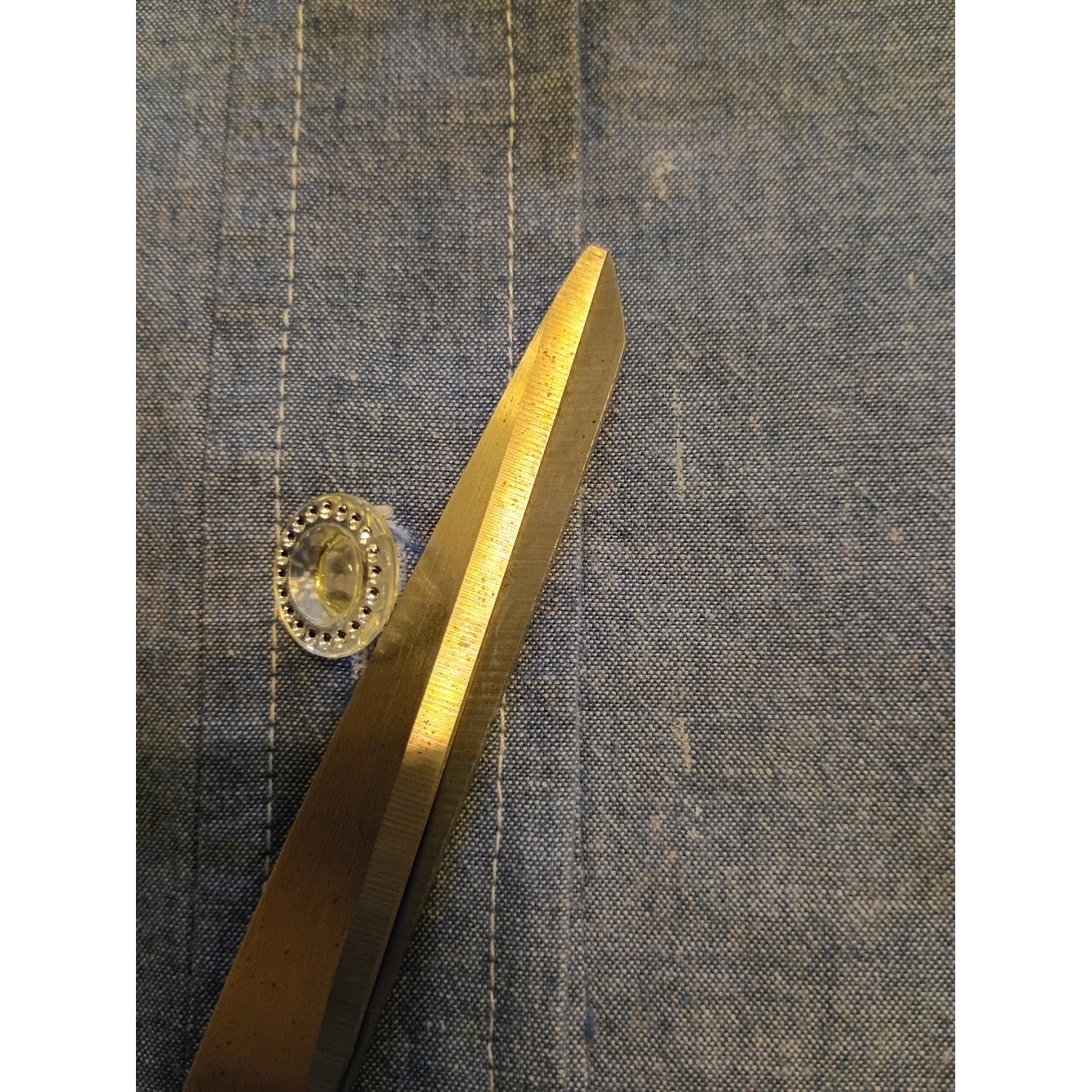 VTG Source Unknown Bandana Panels Embellished Denim Shirt Sz XXL Or 2XL