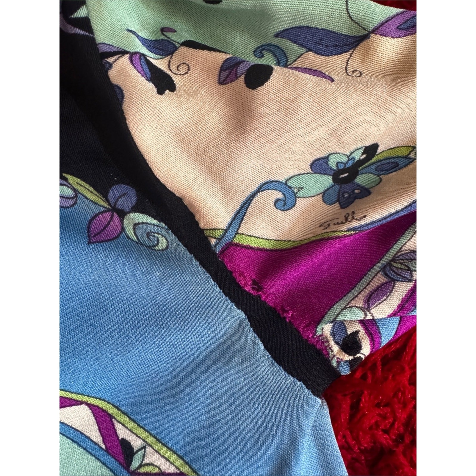 60s Vintage Stretch Silk Pucci Mini Dress Sz M