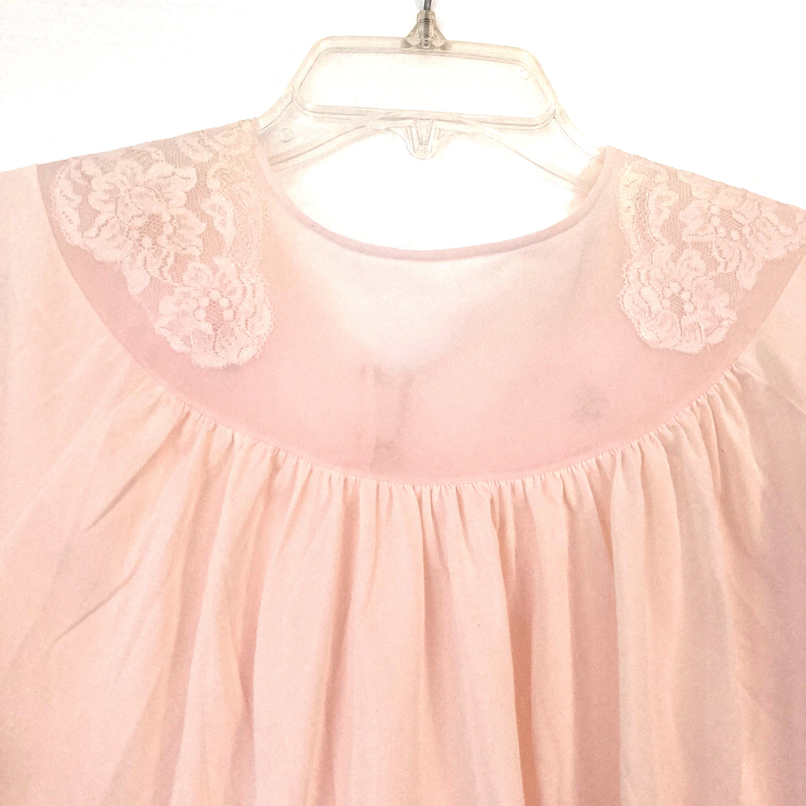 Vintage Shadowline Bed Jacket Womens M Pink Nylon Lounge Top Button Glamour